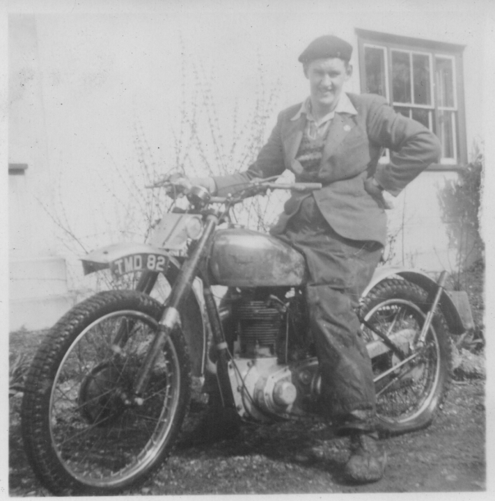 A black and white photo of a man on a motorcycle - Pistonheads