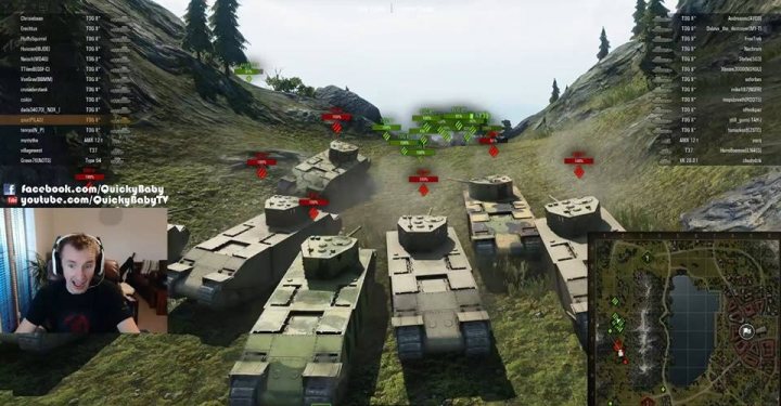 A group of people standing in front of a building - Pistonheads - The image appears to be a screenshot from a video game, which features a strategic or tactical gameplay setting. It depicts a digital battlefield with several tanks positioned on grassy terrain. The tanks are identified by numbers and have arrows pointing to their current movements or deployment status. Above the battlefield, there seems to be a list of names and numbers associated with the tanks and possibly player controls. In the upper left corner, there's a video feed of a person, presumably a player or a streamer, wearing headphones and providing commentary. The overall style of the image is indicative of a first-person real-time strategy game, as seen on PC gaming platforms.