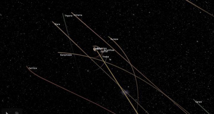 OU Course on Moons of the Solar System - Page 4 - Science! - PistonHeads - The image shows a night sky filled with a multitude of star trails, specifically from the APOD satellite's expedition. Many metaphorical ties are connected, symbolizing links between celestial bodies or systems, possibly relating to astrophysics or space exploration theories. The dark, star-studded background suggests this could be a visualization of a complex astrophysical concept or a network of celestial interactions.