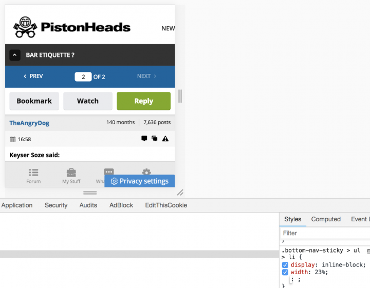 Privacy settings - Page 36 - Website Feedback - PistonHeads