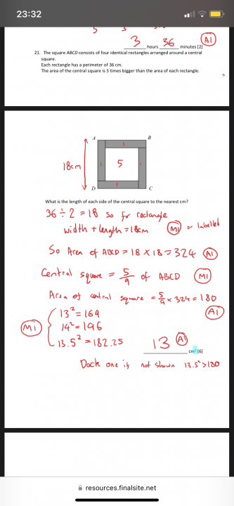 The image shows a smartphone screen displaying a photograph of an open book with handwritten notes. The notes appear to be mathematical equations and diagrams, possibly related to physics or similar subjects given the presence of vectors and angles. The page numbers are visible: "5" on one side and "6" on the other, suggesting this is an open textbook. There is also a note in the lower right corner indicating that 18 pages have been read out of a total of 246 pages. The image itself has been overlaid with digital annotations, including a red circle around part of the book and some numbers and symbols handwritten on it. This suggests that someone might be reviewing or annotating this textbook page, perhaps for educational purposes. The background is neutral, allowing the focus to remain on the textbook image.