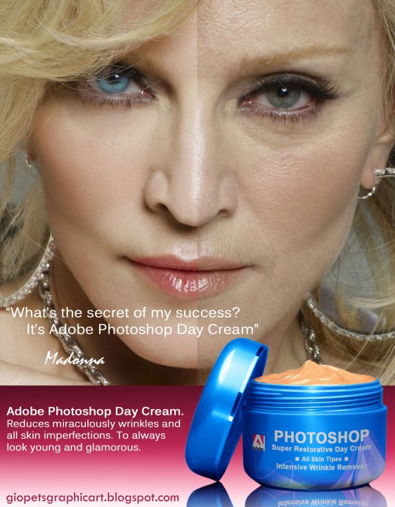 Adobe Photoshop Funny Madonna Cream