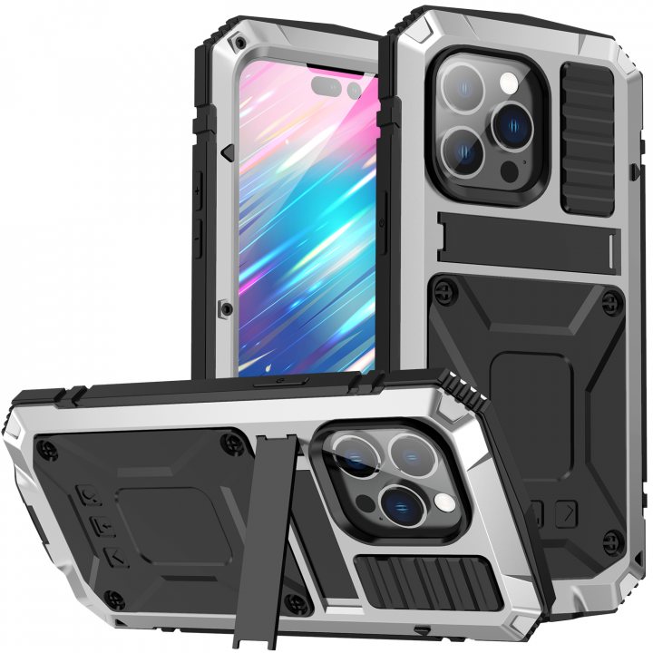 A flat screen tv sitting on top of a table - The image shows a modern-looking phone case that appears to have an integrated camera system. It's designed to resemble a futuristic device or equipment, with sleek lines and metallic finishes. The case features multiple camera lenses arranged in a vertical line on the back, along with what looks like a built-in flashlight at the bottom. There are also several buttons and ports around the edges of the case, suggesting functionality beyond just holding a phone. The overall aesthetic is reminiscent of advanced technology or gadgets often seen in science fiction media.