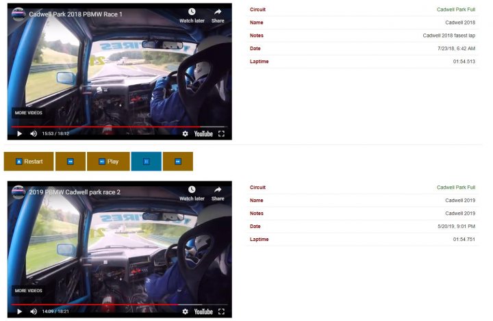 comparing 2 onboard videos - Page 1 - UK Club Motorsport - PistonHeads