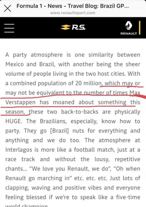 The official Brazilian GP 2018 thread **spoilers** - Page 1 - Formula 1 - PistonHeads