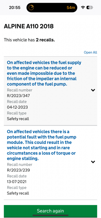 How many PE have had fuel pump recall done? - Page 1 - Alpine - PistonHeads UK