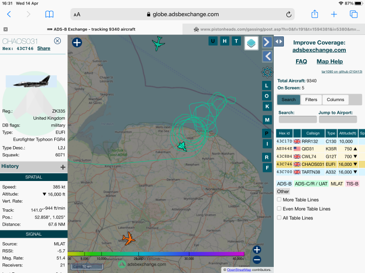 Cool things seen on FlightRadar - Page 270 - Boats, Planes & Trains - PistonHeads UK