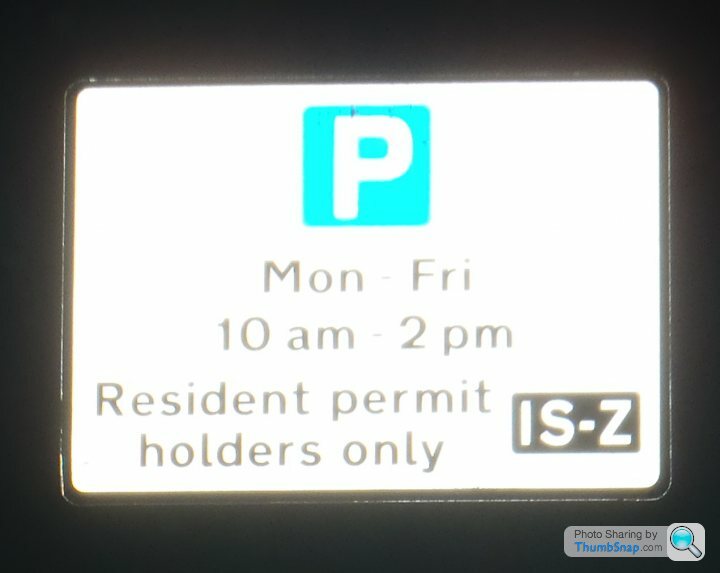 Residents Only Parking sign opinions please Page 1 Speed Plod