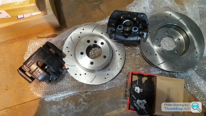 BMW E36 328 Front Rear Drilled Grooved MTEC Brake Discs & Mintex Pads 