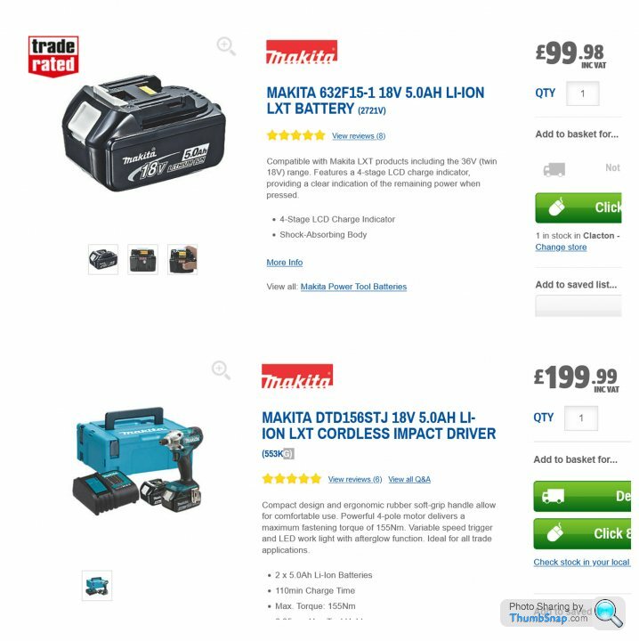 Makita 18v best sale battery 5ah screwfix