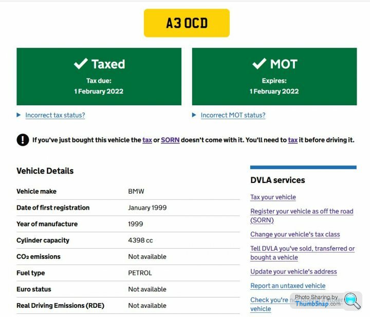 Dvla reg online check