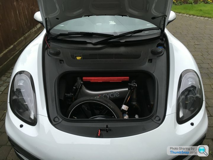 Folding bike in a Cayman 718 Page 1 Boxster Cayman