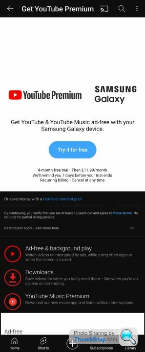 YouTube Premium Page 8 TV Film Video Streaming Radio