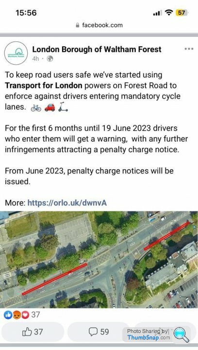 Has anyone ever received a PCN for driving in a cycle lane Page