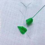 Beautiful way to embroider a leaf pattern.