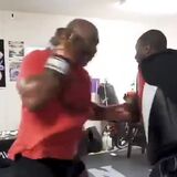 53 year old Mike Tyson’s pad work