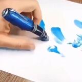 Crayon from a finger
