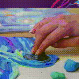 3D Sensory Art Painting Starry Nights - from www.OktoClay.co.uk the UK's best sensory art and crafts store