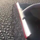 Water drops versus squeegee