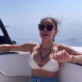Sabrena on a boat