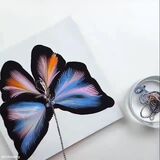Chain painting of a butterfly