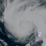 Sped-up satellite video of Hurricane Dorian shows off its turbulence - not just the roiling clouds, but the incredible lightning as well.