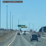 Plane manages to land in the middle of a highway through traffic