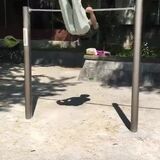 Elderly gymnast still has the skills