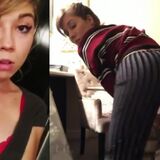 Jennette McCurdy shaking her booty in her vlog