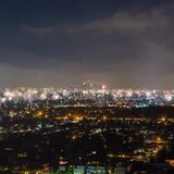Time-lapse of fireworks over Los Angeles