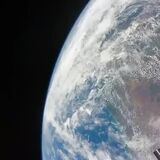 Astronaut's view of Earth during a spacewalk