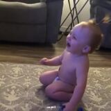 Baby uses the force