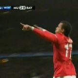 2009-10 1,4 finalu Manchester United 2 - 0 Bayern Monachium (Nani)
