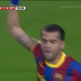 2010-11 Barcelona vs Getafe 1-0 Dani Alves