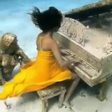Playing the piano underwater